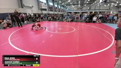 85 lbs Quarterfinal - Hudson Karbo, Texas Elite Wrestling Club vs Paul Byrd, Legacy Wrestling Club