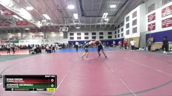 285 lbs Cons. Round 2 - Evan Dixon, Cumberland (Tenn.) vs Stephos Georgiou, Cornerstone