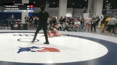 79 kg Cons. Sub-rd Of 16 - Nolan Rowley, Albion Wrestling Club vs Owen Segorski, Michigan Wrestling Club