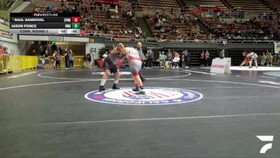 Schoolboys - 225 lbs Cons. Round 3 - Jason Ponce, Reign Wrestling Club vs Raul Sandoval, Santa Ynez Wrestling Academy