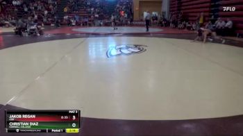 133 lbs Cons. Round 2 - Jakob Regan, Coe vs Christian Diaz, Cornell College