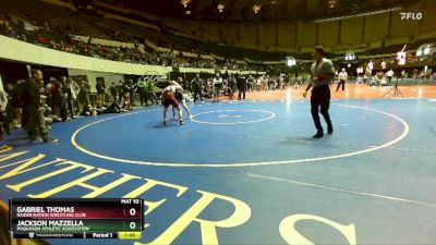 125 lbs Quarterfinal - Gabriel Thomas, Raider Nation Wrestling Club vs Jackson Mazzella, Poquoson Athletic Association