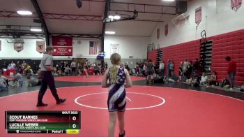 Round 2 - Lucille Weber, Keokuk Kids Wrestling Club vs Scout Barnes, Fort Madison Wrestling Club