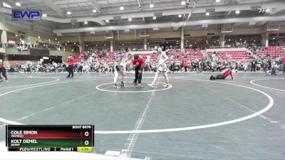 115 lbs Cons. Round 5 - Kolt Demel, Derby vs Cole Simon, Wamego