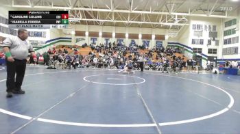 110 lbs 1st Place Match - Isabella Fodera, Poway vs Caroline Collins, Carlsbad
