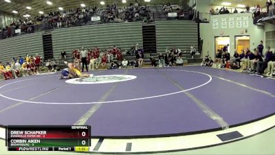 175 lbs Semis & 1st Wrestleback (8 Team) - Corbin Aiken, Brownsburg vs Drew Schapker, Evansville Mater Dei