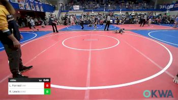 43 lbs Quarterfinal - Lachlan Forrest, Vinita Kids Wrestling vs Rhett Lewis, Dark Cloud Wrestling Club