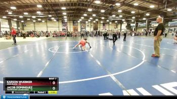 96 lbs Rd# 5- 3:45pm Friday Final Pool - Karson Wuebker, Iowa Black vs Jacob Dominguez, Aggression Legionaries