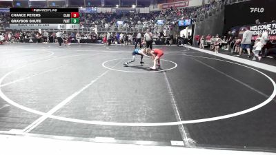 60 lbs Consi Of 8 #1 - Chance Peters, Claremore Wrestling Club vs Grayson Shute, Panther Powerhouse
