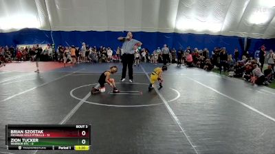 56 lbs Round 1 (6 Team) - Brian Szostak, Michigan Gold Pitbulls vs Zion Tucker, Warrior RTC