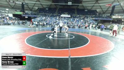 126 lbs Champ. Rd Of 16 - Owen Martel, Moses Lake Wrestling Club vs Henry Brown, Piranha Wrestling Club