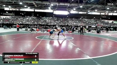 120 lbs 1st Place Match - Abraham Coronado, McQueen Nevada vs Jeremiah Gonzalez, Meridian