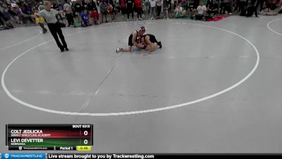 96 lbs Cons. Round 2 - Levi DeVetter, Nebraska vs Colt Jedlicka, Sebolt Wrestling Academy