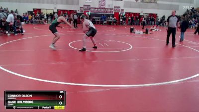 215 lbs Cons. Round 3 - Connor Olson, MAHACA vs Gage Holmberg, Edina