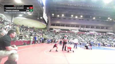 49 lbs 1st Place Match - Gideon Johnson, Benton Parks Youth Wrestling vs Christopher Mcgrew, Greenwood Wrestling Academy