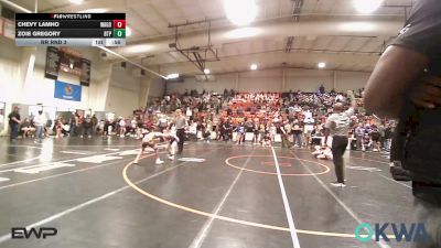 98 lbs Rr Rnd 3 - Chevy LamHo, Wagoner Takedown Club vs Zoie Gregory, Tulsa Blue T Panthers