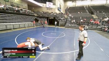 168 lbs Quarterfinal - Keegan Miller, Hurricane vs Tanner Free, Westlake