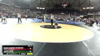 Girls 3A/4A 125 Champ. Round 2 - Olivia Martin-McKenzie, Bonney Lake (Girls) vs Alexa Kemp, Walla Walla (Girls)