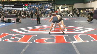 126 lbs Consi Of 64 #1 - Dallas Owens, WV vs Cael Bruce, NY