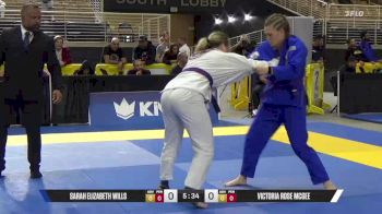 Victoria Rose McGee vs Sarah Elizabeth Wills 2025 Pan Jiu Jitsu IBJJF Championship