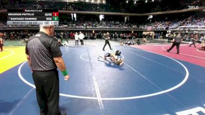 6A 120 lbs Champ. Round 1 - Santiago Ramirez, Houston Westside vs Brandon Pattillo, Conroe Woodlands College Park