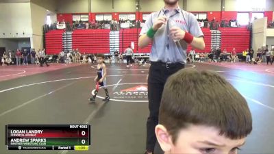 45 lbs Cons. Round 3 - Andrew Sparks, Panther Wrestling Club vs Logan Landry, I`MMORTAL KOMBAT
