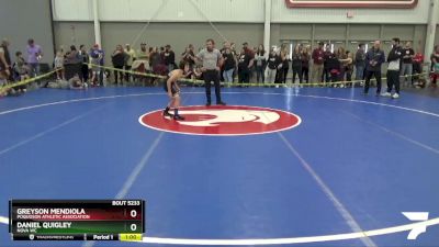 63 lbs Cons. Round 3 - Greyson Mendiola, Poquoson Athletic Association vs Daniel Quigley, Nova WC