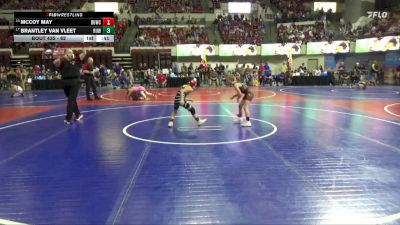 62 lbs Champ. Round 2 - Brantley Van Vleet, Riverton USA Wrestling vs McCoy May, Helena Wrestling Club