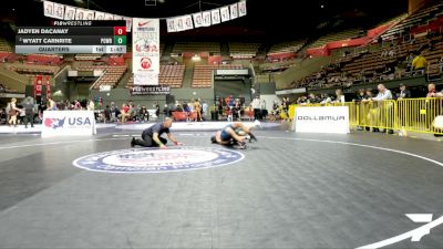 Cadet Boys Lower - 100 lbs Quarters - Jadyen Dacanay vs Wyatt Carnrite, Poway Wrestling