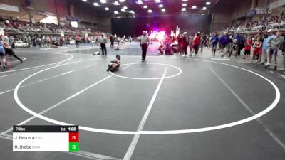 73 lbs Round Of 16 - Joziah Herrera, Steel City Reloaded WC vs Hunter Grebe, Bear Cave