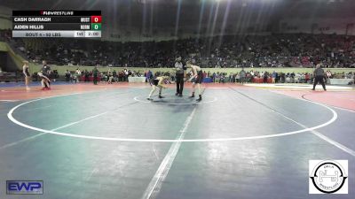 92 lbs Round Of 64 - Cash Darragh, Mustang Middle School vs Aiden Hillis, Norman Jr High