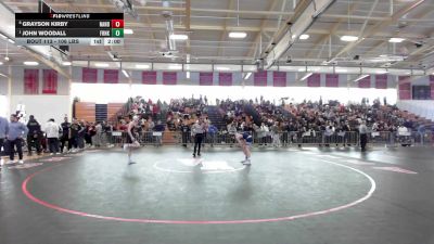 106 lbs Quarterfinal - Grayson Kirby, North Andover vs John Woodall, Franklin