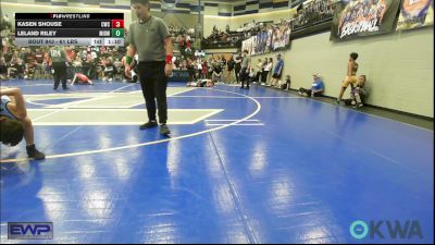 61 lbs Semifinal - Kasen Shouse, Cowboy Wrestling Club vs Leland Riley, Midwest City Bombers Youth Wrestling Club