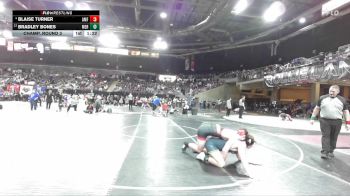 190 lbs Champ. Round 3 - Bradley Bones, Meridian vs Blaise Turner, American Falls