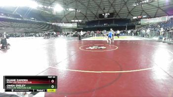 126 lbs 1st Place Match - Owen Ensley, Steelclaw Wrestling Club vs Duane Zamora, Moses Lake Wrestling Club