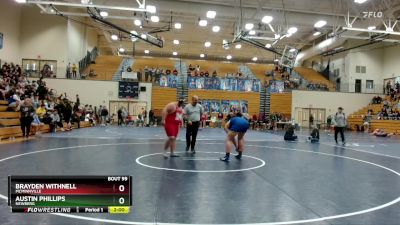 285 lbs Quarterfinal - Brayden Withnell, McMinnville vs Austin Phillips, Newberg