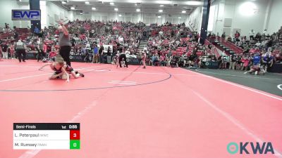 47-51 lbs Semifinal - Laken Peterpaul, Iron Will Wrestling Club vs Masyn Rumsey, Pawhuska Elks Takedown