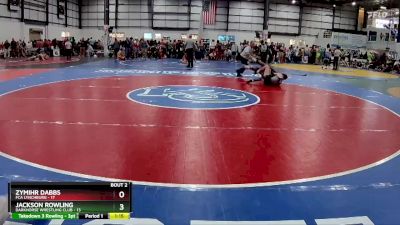 150 lbs Quarterfinals (8 Team) - Jackson Rowling, DARKHORSE WRESTLING CLUB vs Zymihr Dabbs, FCA LYNCHBURG