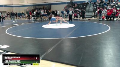 152 lbs Cons. Round 2 - Joshua Schmidt, Chaska-Chan Stormhawks vs Ryder Herehan, Two Rivers