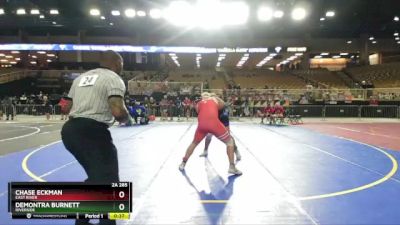 2A 285 lbs Cons. Round 1 - Chase Eckman, East River vs Demontra Burnett, Riverside