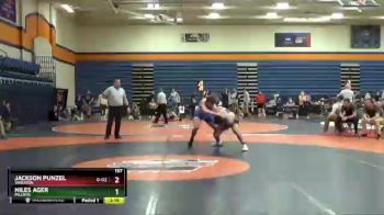 197 lbs Semifinal - Niles Ager, Millikin vs Jackson Punzel, Wheaton