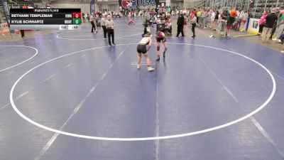 16U Girls - 130 lbs 5th Place Match - BethAnn Templeman, Iowa vs Kylie Schwartz, Montana
