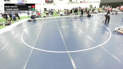 16U Boys - 215 lbs Cons. Semis - Brody Mattox, Nebraska vs Samuel Swais, Illinois