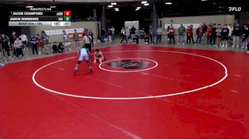 126 lbs Quarterfinal - Jacob Crawford, Unattached vs Jadon Dinwiddie, Unattached