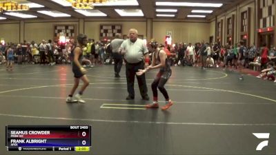 91 lbs Quarterfinal - Frank Albright, Apex vs Seamus Crowder, Pride WC