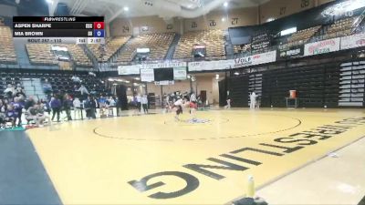 110 lbs 3rd Place Match - Aspen Sharpe, Colby Community College vs Mia Brown, Schreiner University