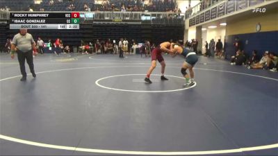 141 lbs Semifinal - Isaac Gonzalez, Cerritos College vs Rocky Humphrey, Victor Valley College