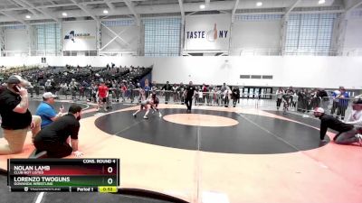 74 lbs Cons. Round 4 - Lorenzo Twoguns, Gowanda Wrestling vs Nolan Lamb, Club Not Listed