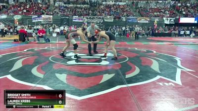 G - 165 lbs Cons. Round 2 - Lauren Krebs, Hardin (Girls) vs Bridget Smith, Flathead (Kalispell) (Girls)