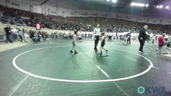 49 lbs Round Of 16 - Kayson Moore, Standfast vs Corbin Thigpen, Choctaw Ironman Youth Wrestling